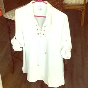 Off white Calvin Klein blouse.